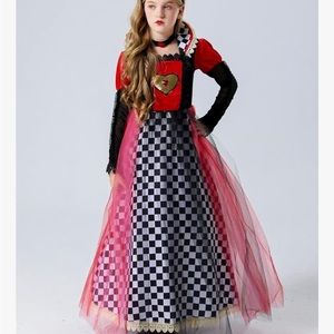 Girls Queen of Hearts Costume, Size 8-10